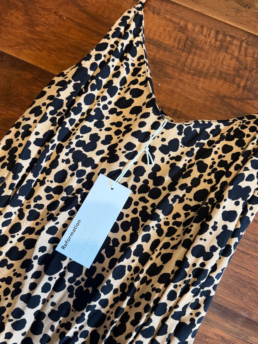 Reformation Leopard-Print Maxi Dress in Black and Tan